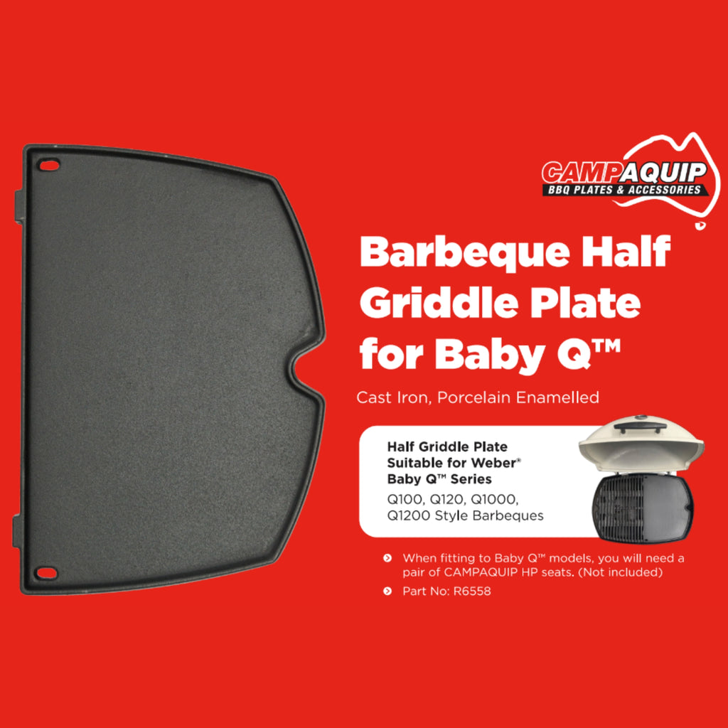 Barbeque Half Griddle Plate for Weber Baby Q - 6558