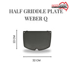 Barbeque Half Griddle Plate for Weber Q - 6559