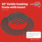 22" Cast Iron Cooking Grate with Removable Insert - 8835