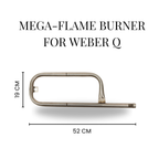 R.  Mega-Flame Burner for Weber Q 41862