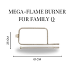 S.  Mega-Flame Burner for Weber Family Q 65032