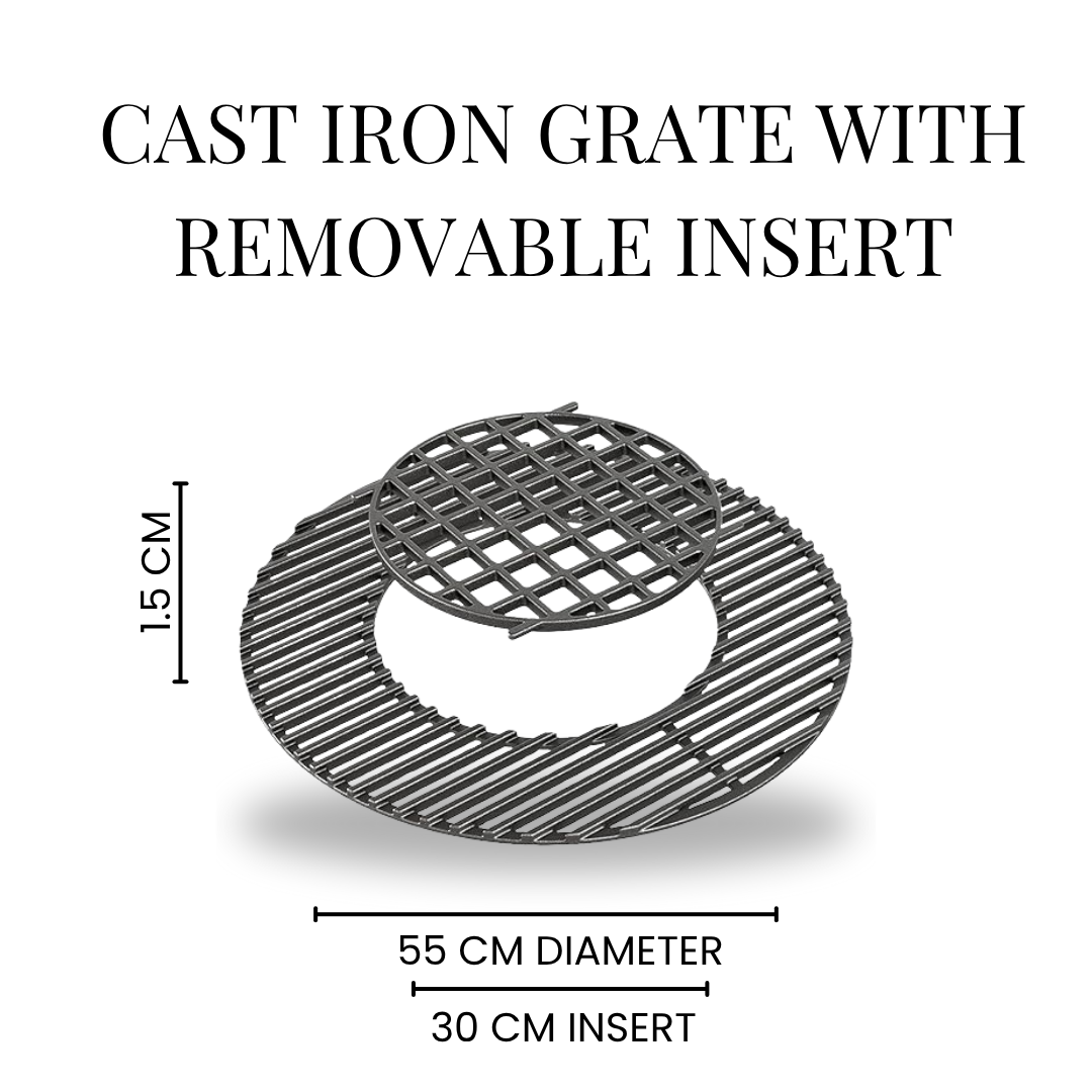 C-8835 22" Cast Iron Cooking Grate with Removable Insert