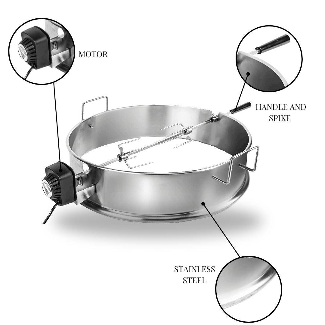 C-R8493 Rotisserie Charcoal BBQ