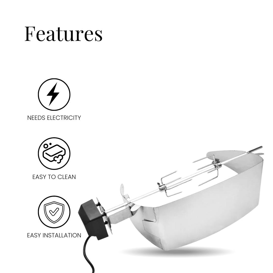 ZZZZ. Rotisserie Gas BBQ for Weber Q Series R17581