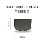H. Barbeque Half Griddle Plate for Weber Q 6559