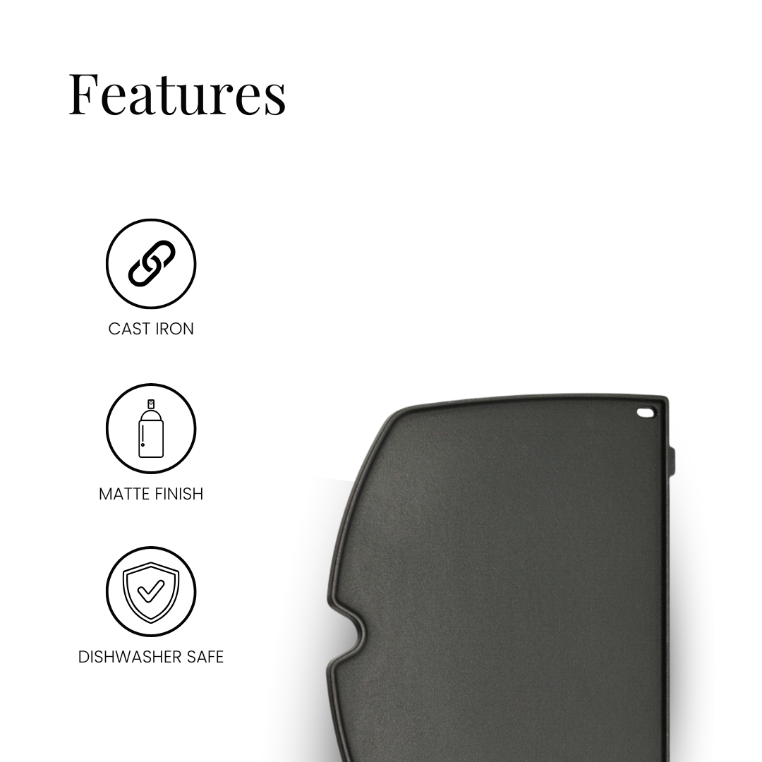 J. Barbeque Half Griddle Plate for Weber Family Q 6506