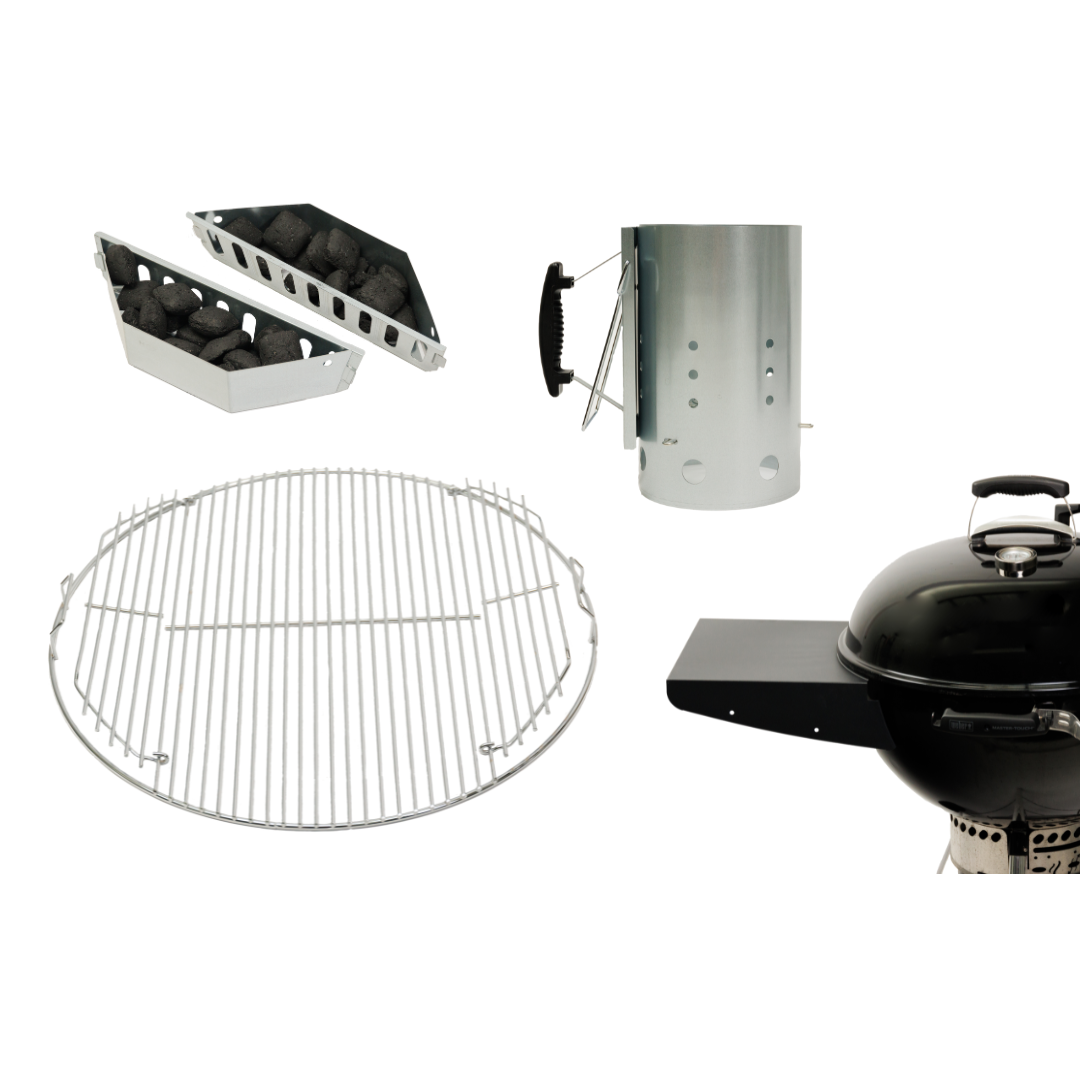 C- Deluxe: Charcoal Holder, Starter, Grate, Shelf