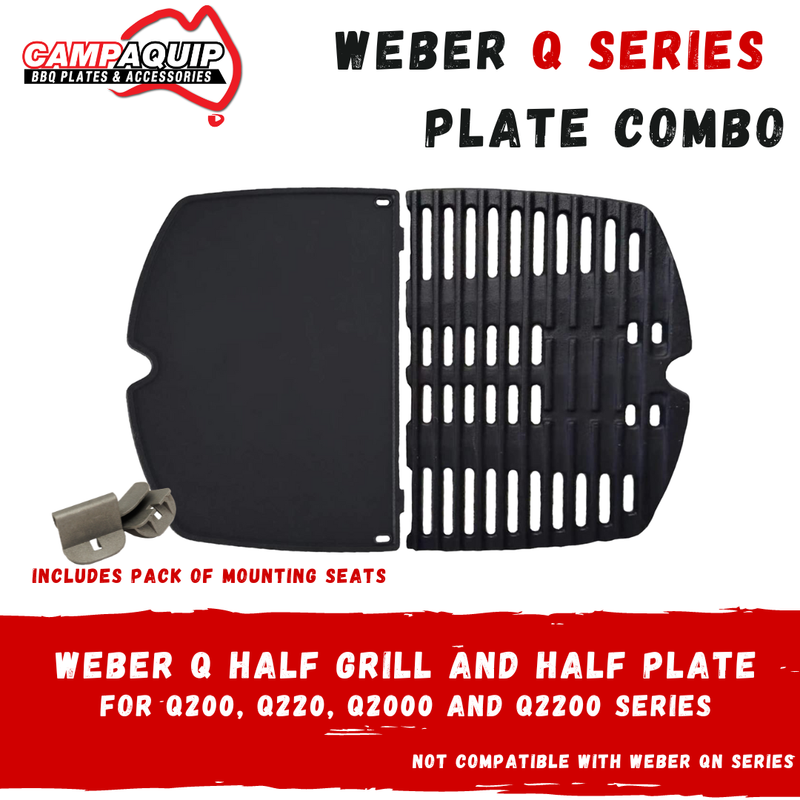 G- COMBO - Weber Q Half Grill and Half Plate